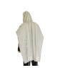 Talitnia Acrylic Tallit - White and Silver