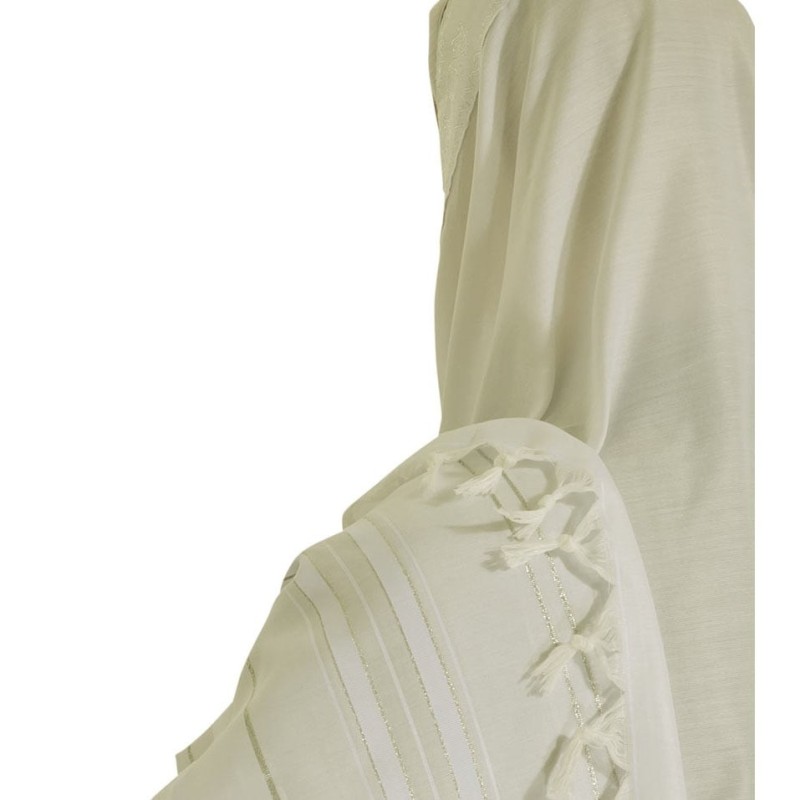 Talitnia Acrylic Tallit - White and Silver
