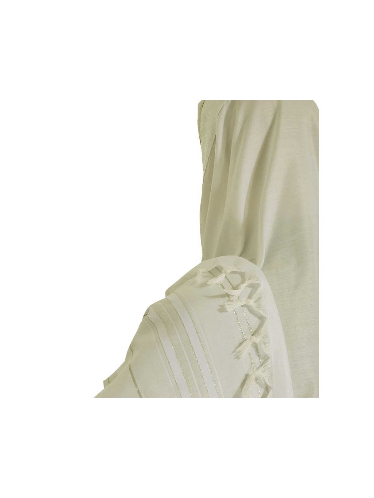 Talitnia Acrylic Tallit - White and Silver
