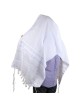 Talitnia Acrylic Tallit - White and Silver
