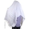 Talitnia Acrylic Tallit - White and Silver