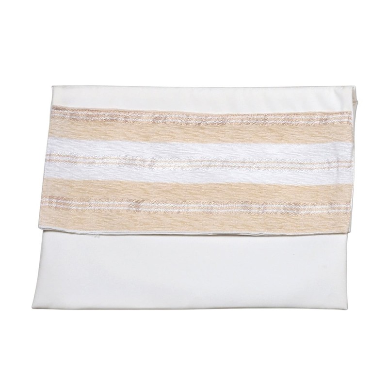 Handwoven Gold Pattern Tallit (Prayer Shawl) Set from Rikmat Elimelech
