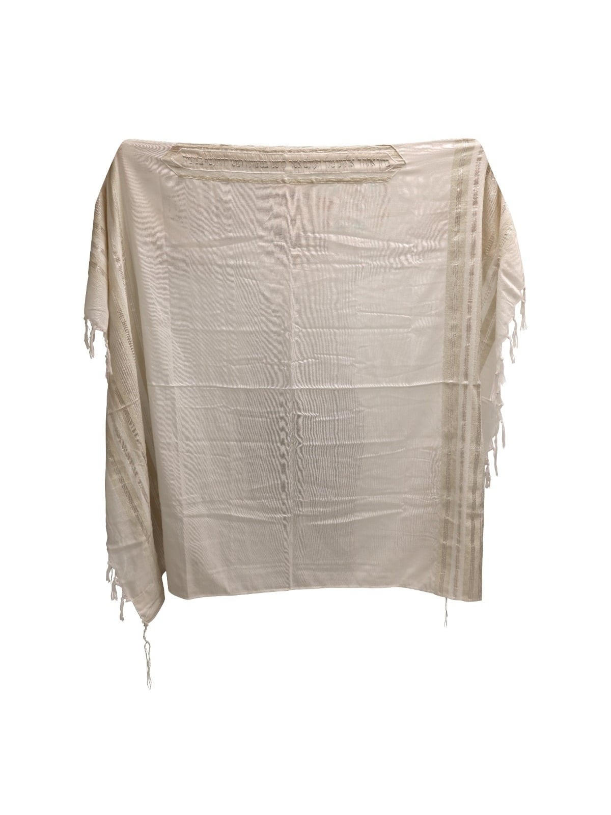 Handwoven Gold Pattern Tallit (Prayer Shawl) Set from Rikmat Elimelech