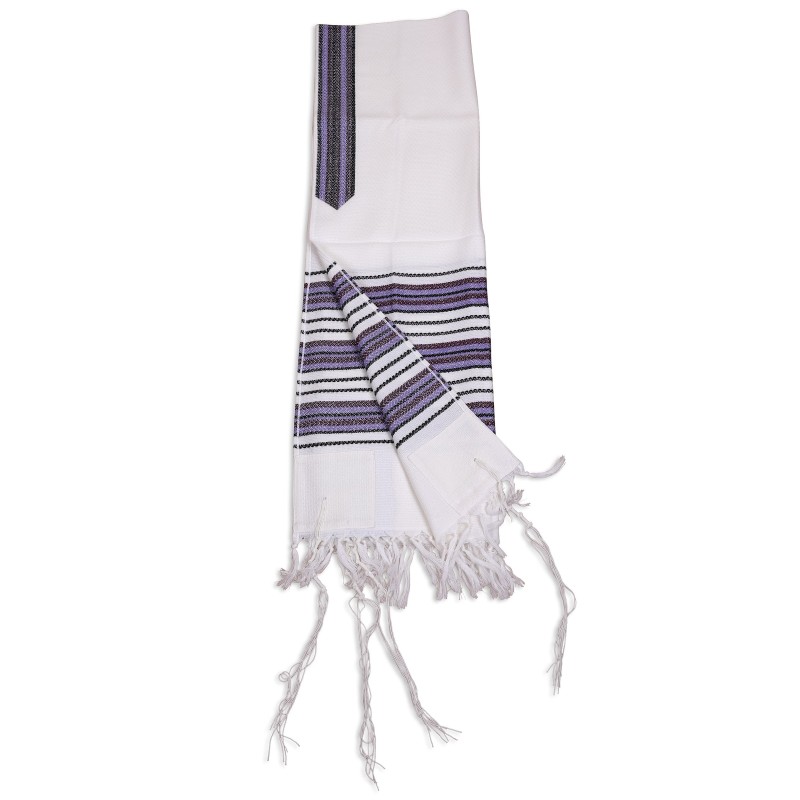 Talitnia Carmel Tallit - White and Purple