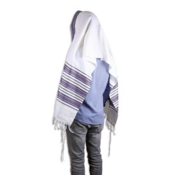Talitnia Carmel Tallit - White and Purple