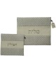 Set of Faux Leather Tallit and Tefillin Bags With Quilted Design - Gra