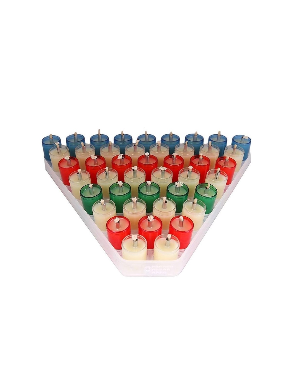Set of 44 Pre-Filled Gelled Olive Oil Cups for Hanukkah: Multicolor (2