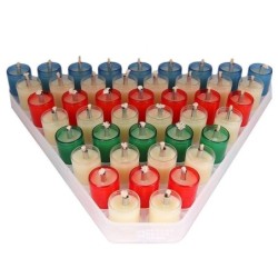 Set of 44 Pre-Filled Gelled Olive Oil Cups for Hanukkah: Multicolor (2