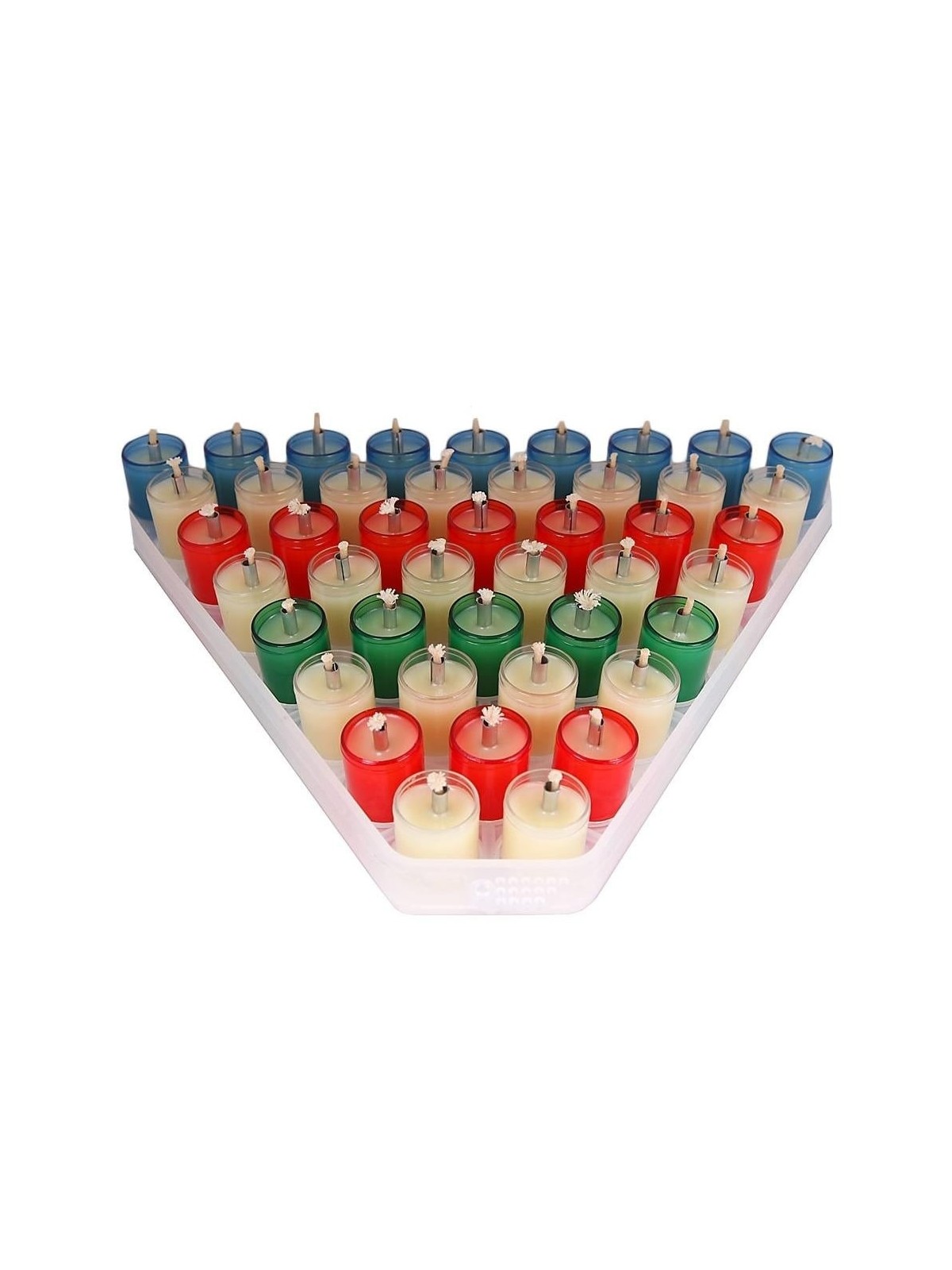 Set of 44 Pre-Filled Gelled Olive Oil Cups for Hanukkah: Multicolor (2