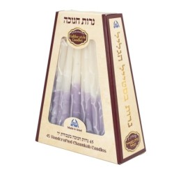 Luxury Hanukkah Candles Purples & White