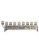 Silver-Plated Hanukkah Bar Menorah with Extended Shamash