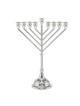 Hazorfim Silver-Plated Chabad Oil Hanukkah Menorah