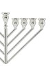 Hazorfim Silver-Plated Chabad Oil Hanukkah Menorah