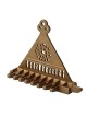 Triangular Hanukkah Menorah. Replica. South Europe 14th Century (Bronz