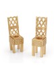 Israel Museum Brass Little Chairs Hanukkah Menorah - 19th - 20th Centu