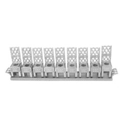 Israel Museum Brass Little Chairs Hanukkah Menorah - 19th - 20th Centu