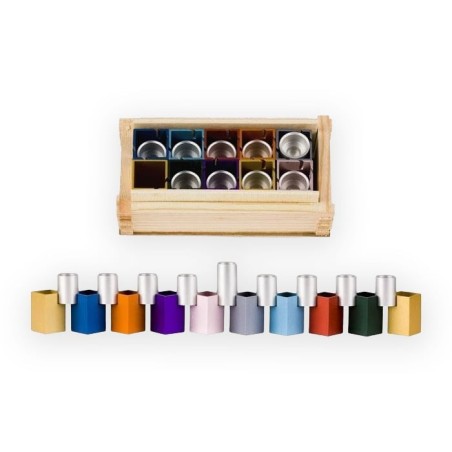 Modular Anodized Aluminum Hanukkah Menorah. Agayof Design