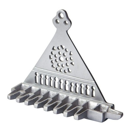 Triangular Hanukkah Menorah. Replica. South Europe 14th Century (Silve