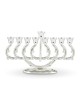 Elegant Silver-Plated Oil Hanukkah Menorah by Hazorfim