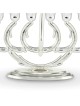 Elegant Silver-Plated Oil Hanukkah Menorah by Hazorfim