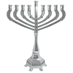 Nickel Plated Menorah - Art Deco