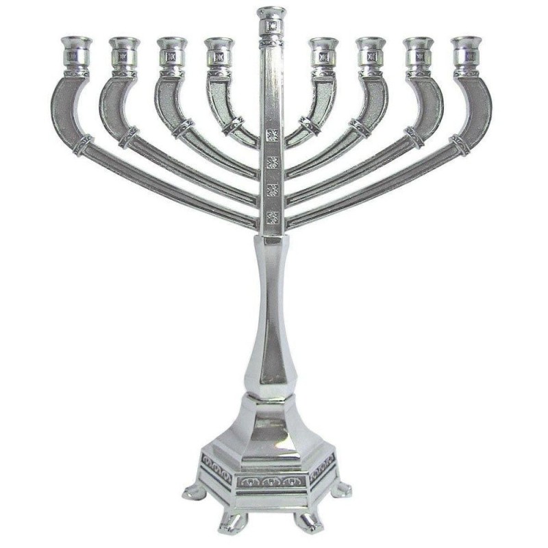 Nickel Plated Menorah - Art Deco