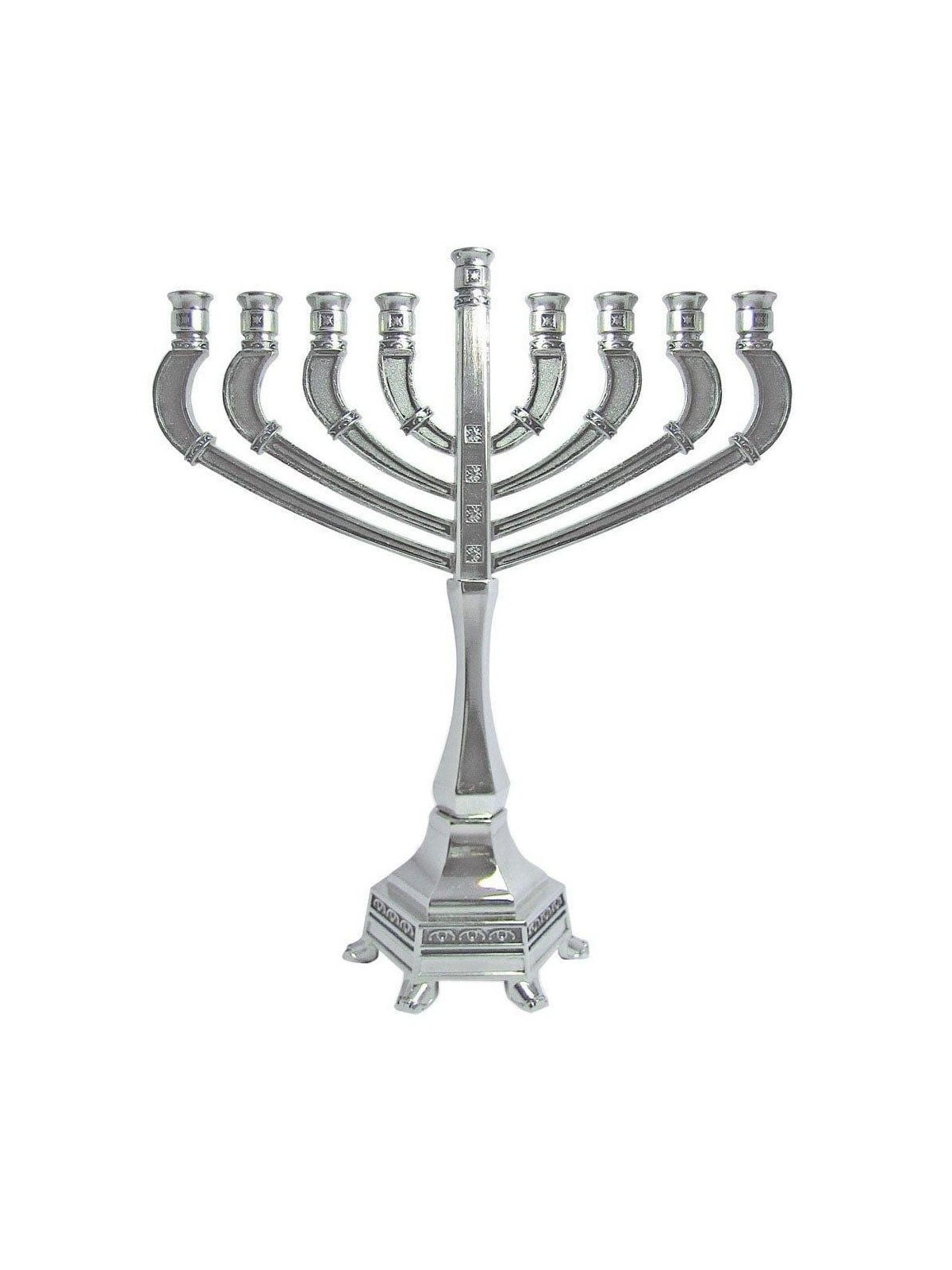 Nickel Plated Menorah - Art Deco