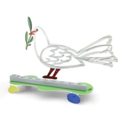 David Gerstein Signed Hanukkah Menorah Sculpture - Dove (Double Sided)