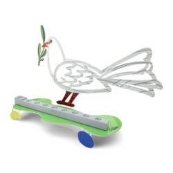 David Gerstein Signed Hanukkah Menorah Sculpture - Dove (Double Sided)