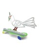 David Gerstein Signed Hanukkah Menorah Sculpture - Dove (Double Sided)