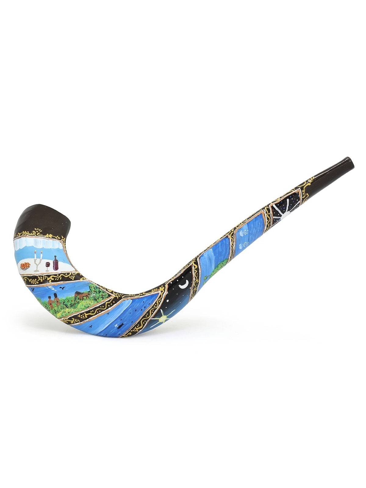Hand Painted Six Days of Creation Shofar