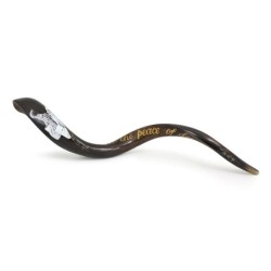 Peace for Israel Hand Painted Kudu Shofar