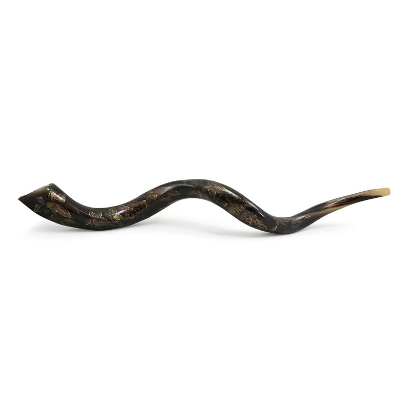 Grapes Hand Painted Kudu Shofar