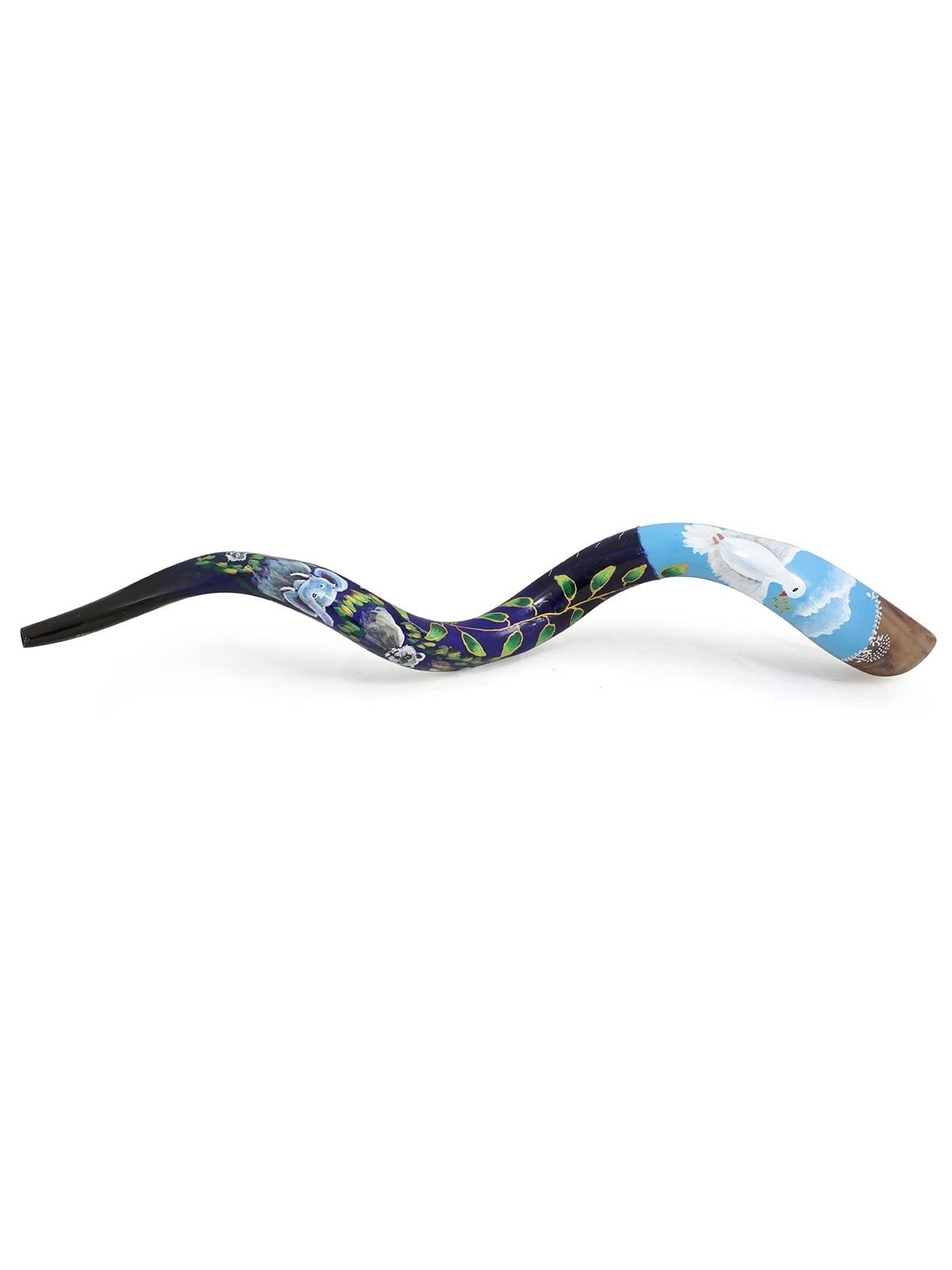 Dove of Peace Hand Painted Kudu Shofar