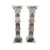Tall Crystal Glass Candlesticks with Pomegran... | Modern Candlesticks