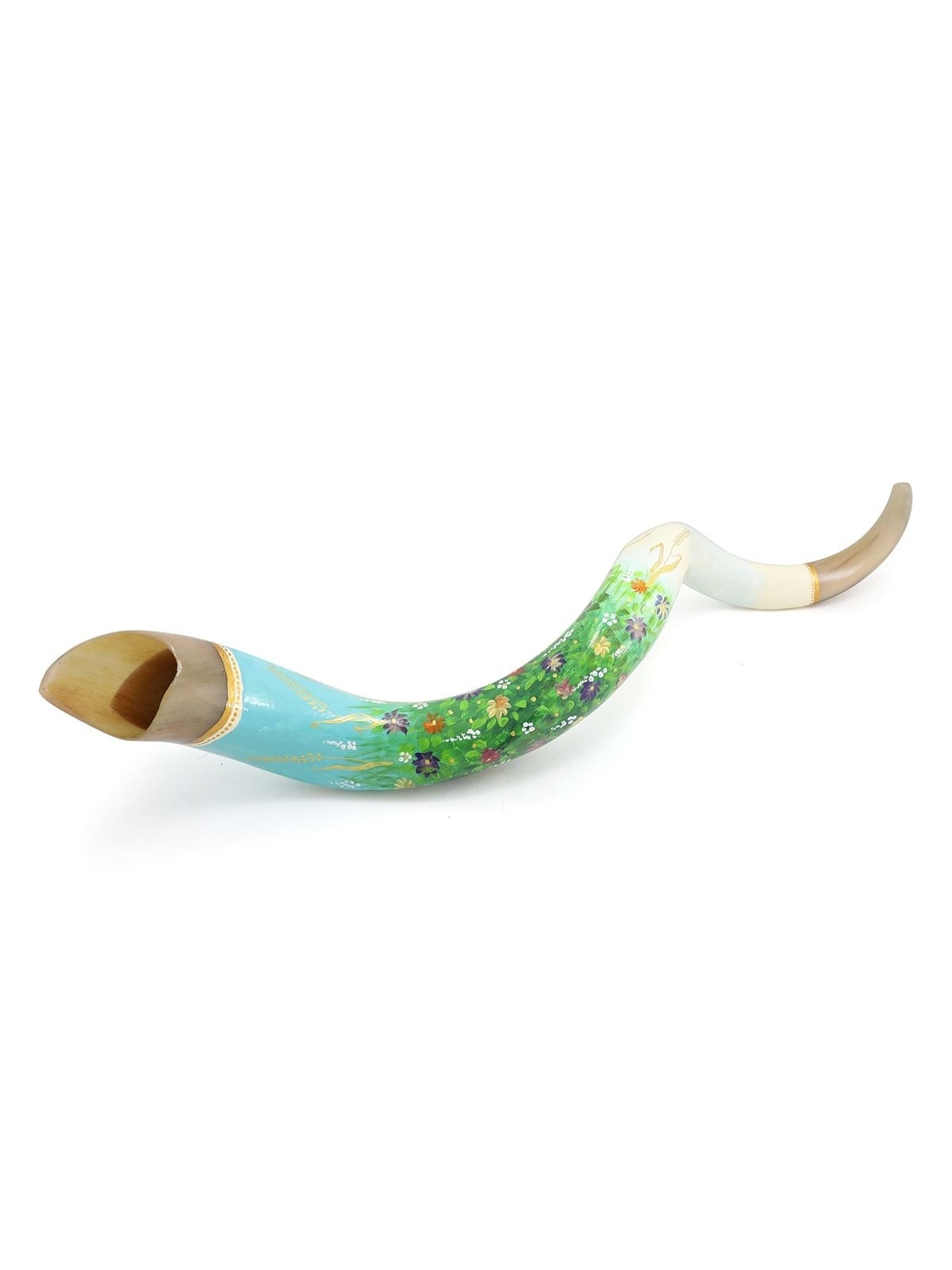Flower Meadow Hand Painted Kudu Shofar