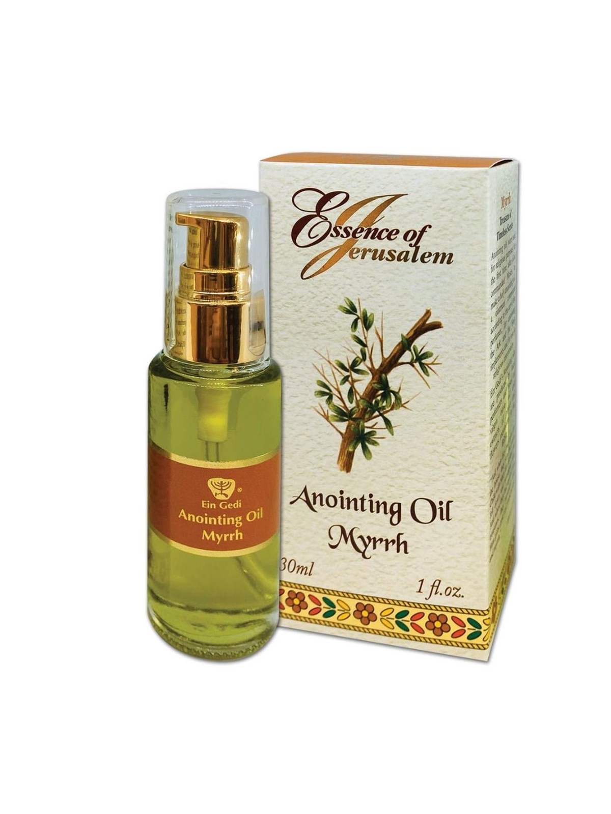 Ein Gedi Essence d’huile d’onction « Myrrhe » de Jérusalem