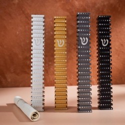 Square Mezuzah Case With Polka Dot Design by Akilov Design