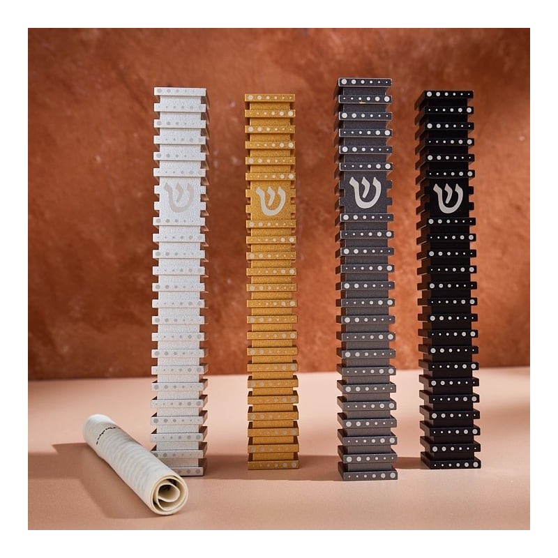 Square Mezuzah Case With Polka Dot Design by Akilov Design