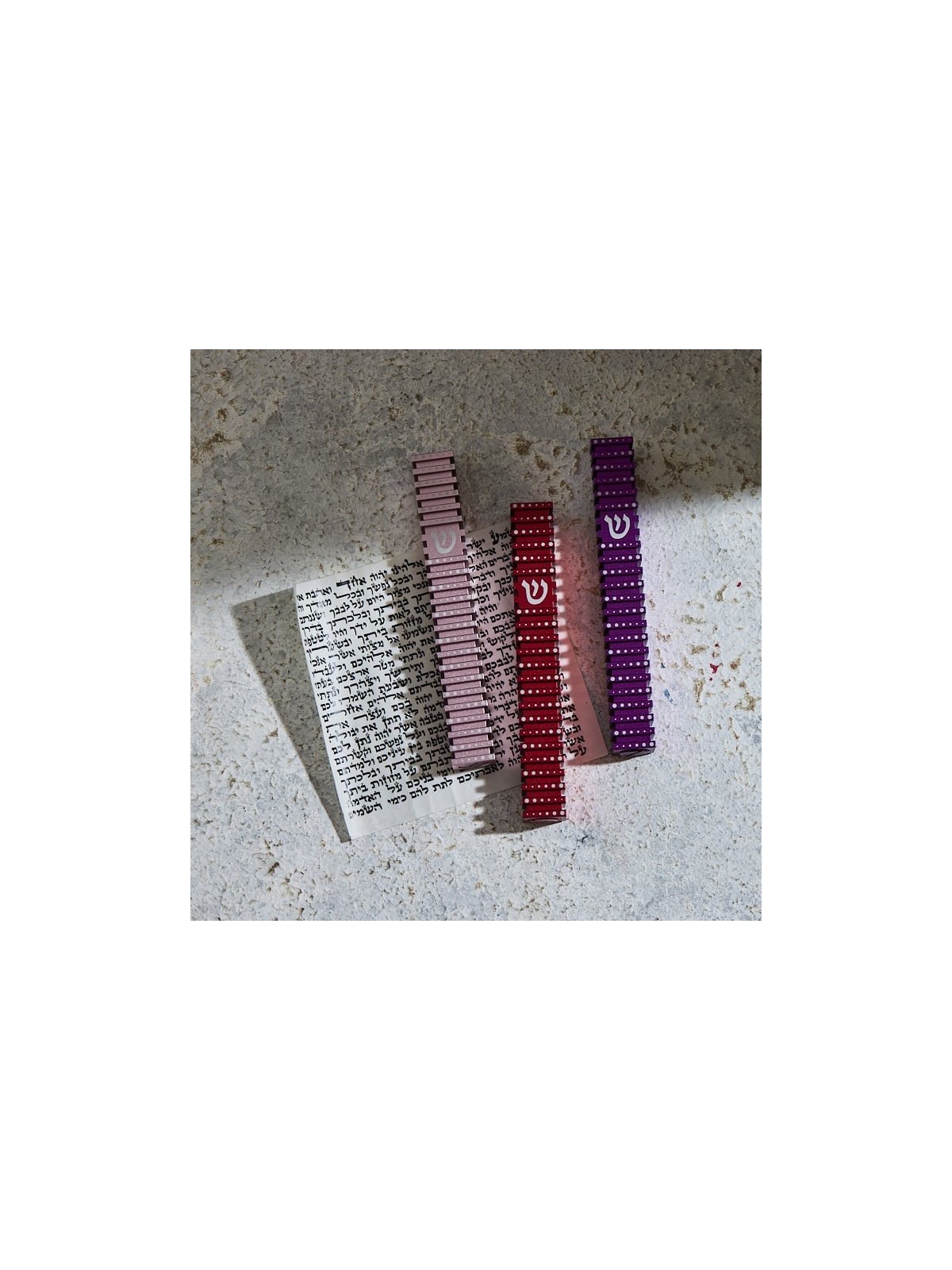 Square Mezuzah Case With Polka Dot Design by Akilov Design