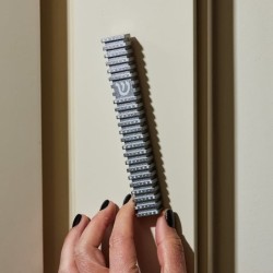 Square Mezuzah Case With Polka Dot Design by Akilov Design