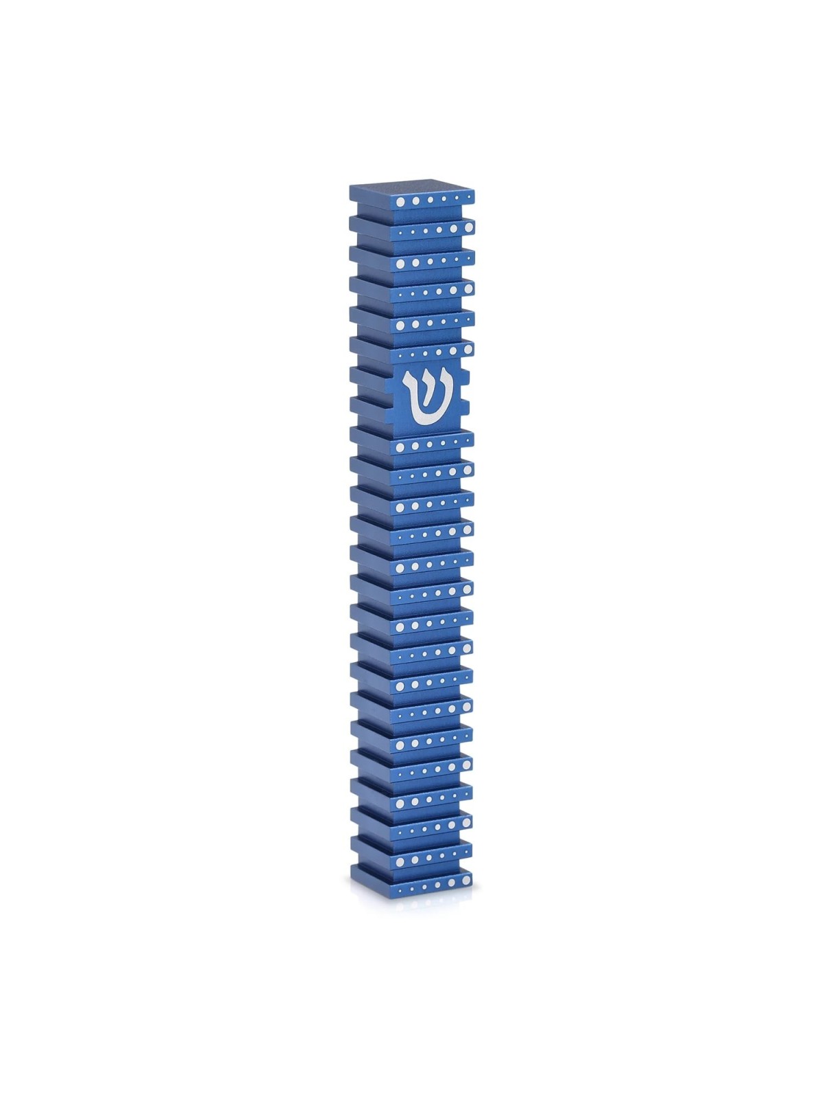 Square Mezuzah Case With Polka Dot Design by Akilov Design