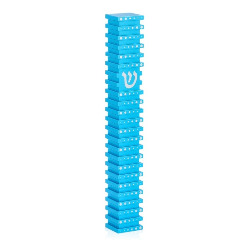 Square Mezuzah Case With Polka Dot Design by Akilov Design