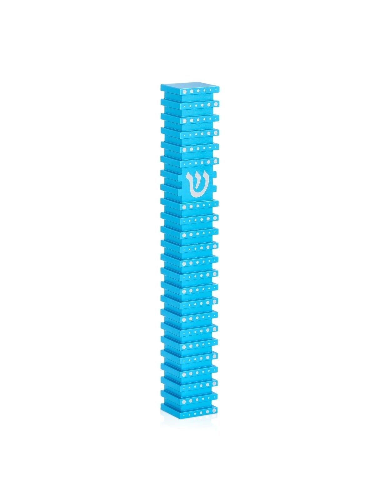 Square Mezuzah Case With Polka Dot Design by Akilov Design