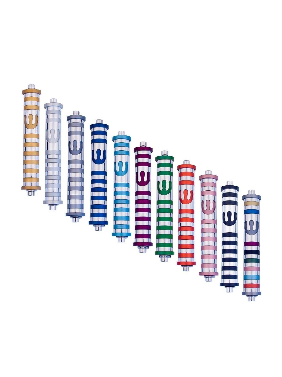 Entrance Door Striped Mezuza Case - Variety of Colors. Agayof Design