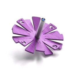 Adi Sidler Anodized Aluminum Sun Ray Dreidel