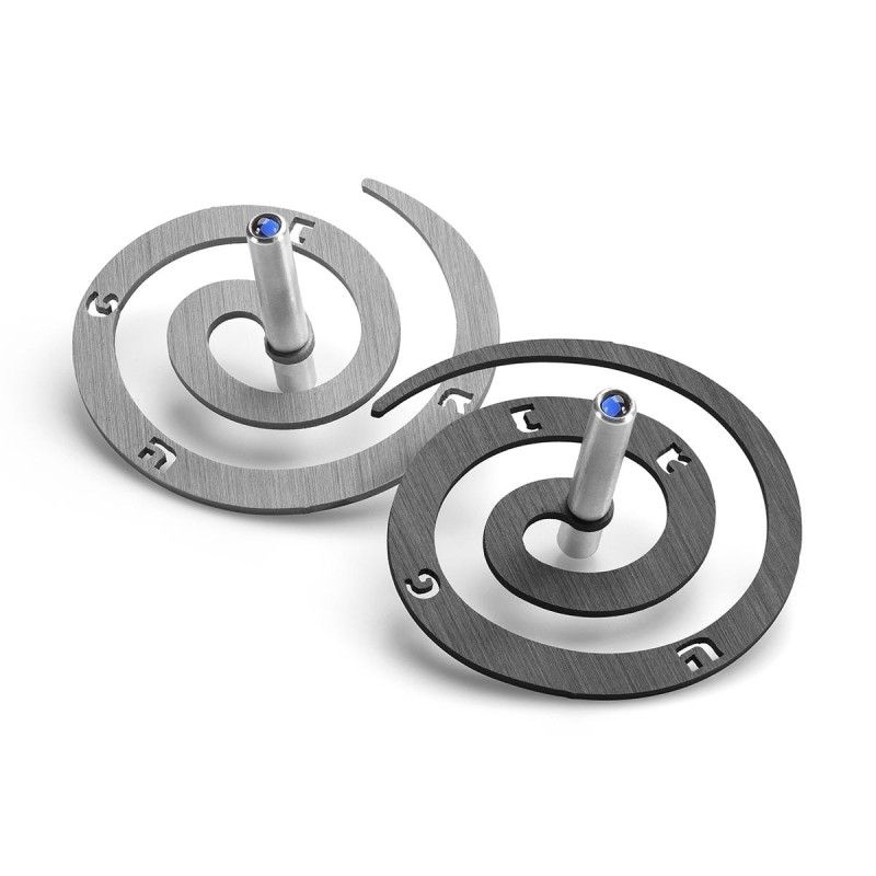 Adi Sidler Anodized Aluminum Double Spiral Dreidel