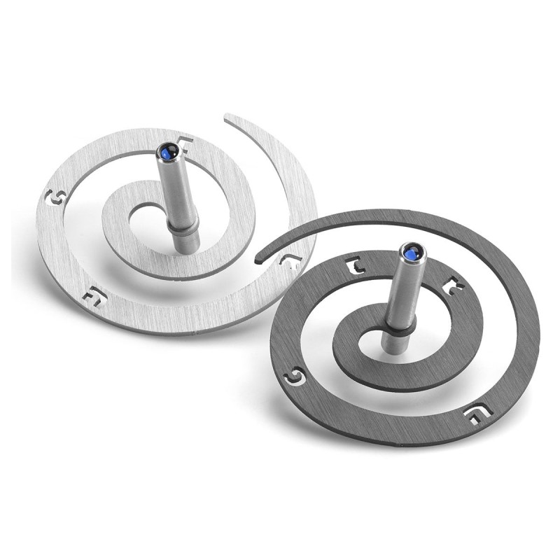 Adi Sidler Anodized Aluminum Double Spiral Dreidel