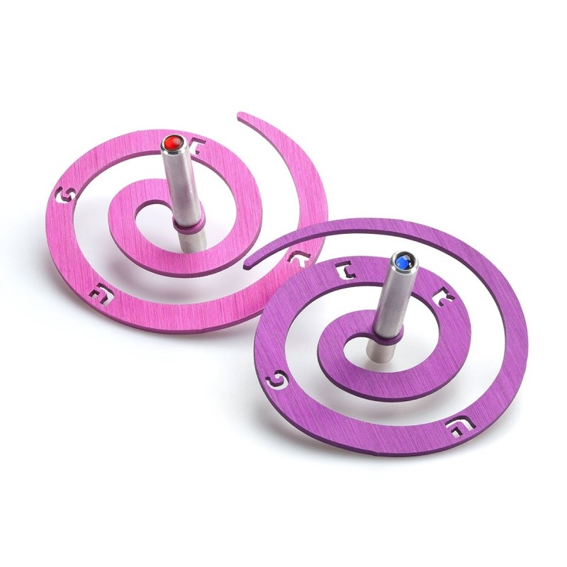 Adi Sidler Anodized Aluminum Double Spiral Dreidel