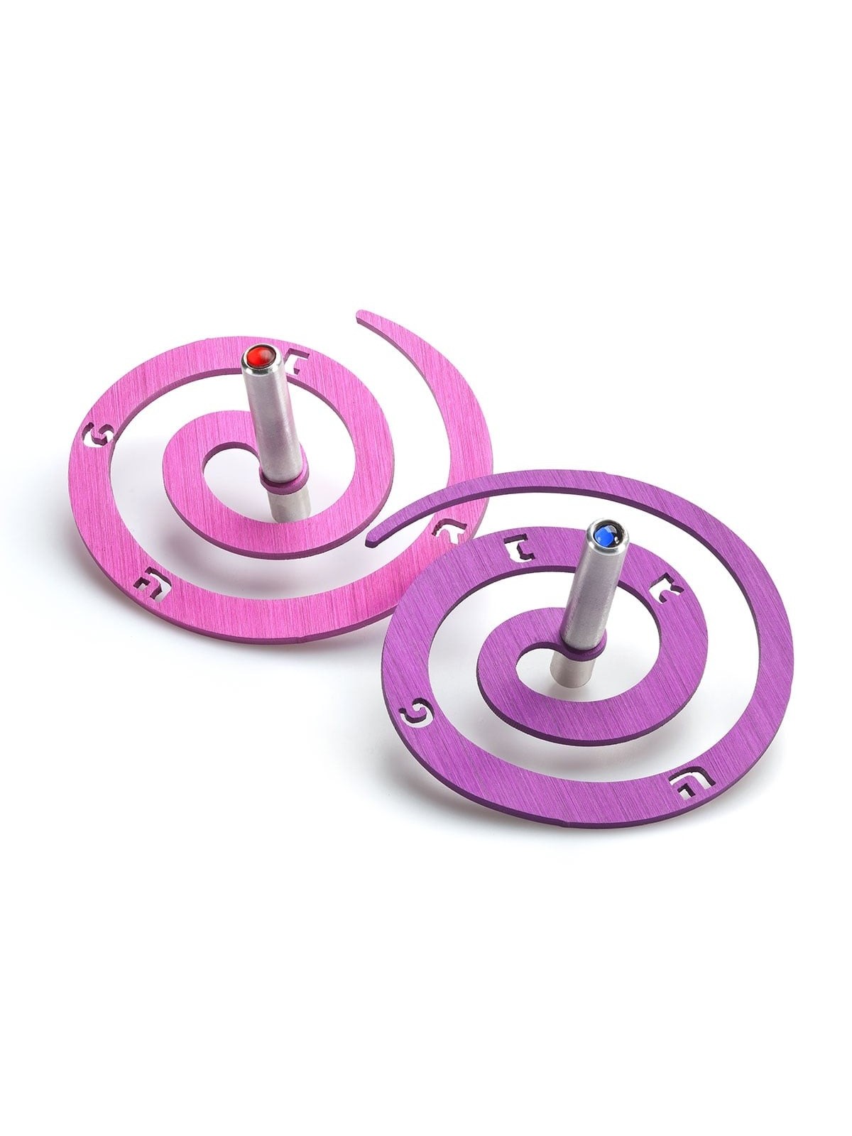 Adi Sidler Anodized Aluminum Double Spiral Dreidel